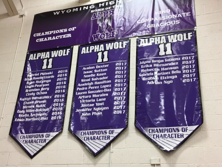 The+huge+alpha+wolf+banners+displayed+in+the+gym