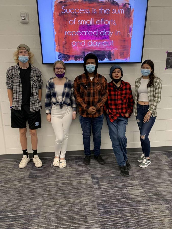 Wyoming students on flannel day!