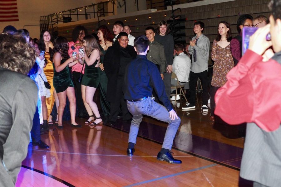 Students getting down at Hoco.