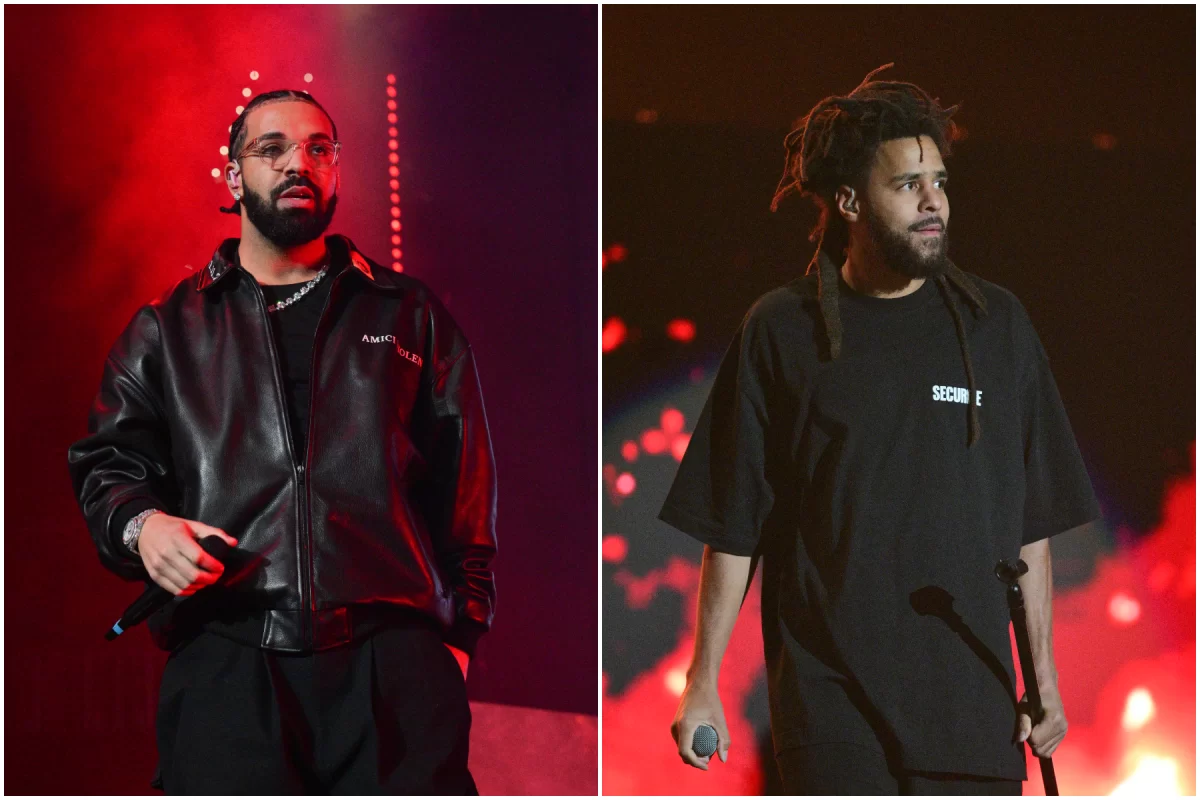 From the left: Drake, J. Cole