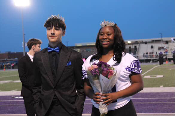 Caleb Zapata and Harmoni Green, Homecoming King and Queen